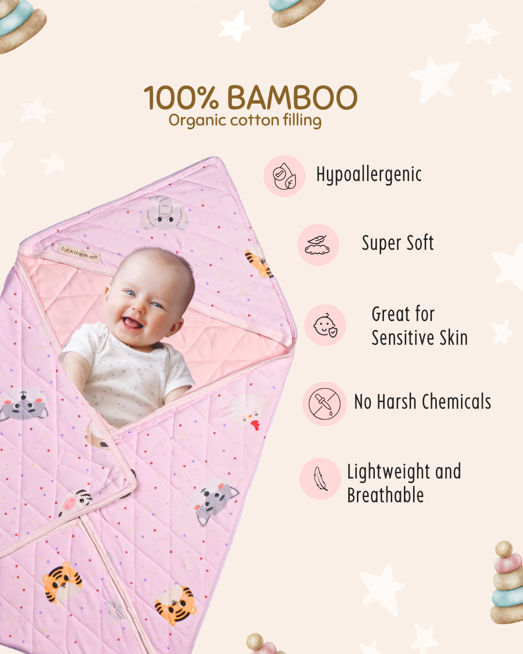 Bunny Friends Bamboo Wrapper