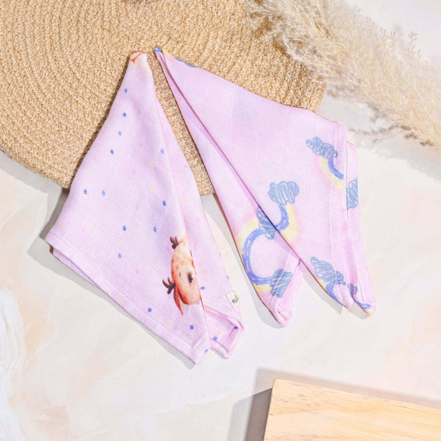 Set of 2 Bamboo Muslin Napkins