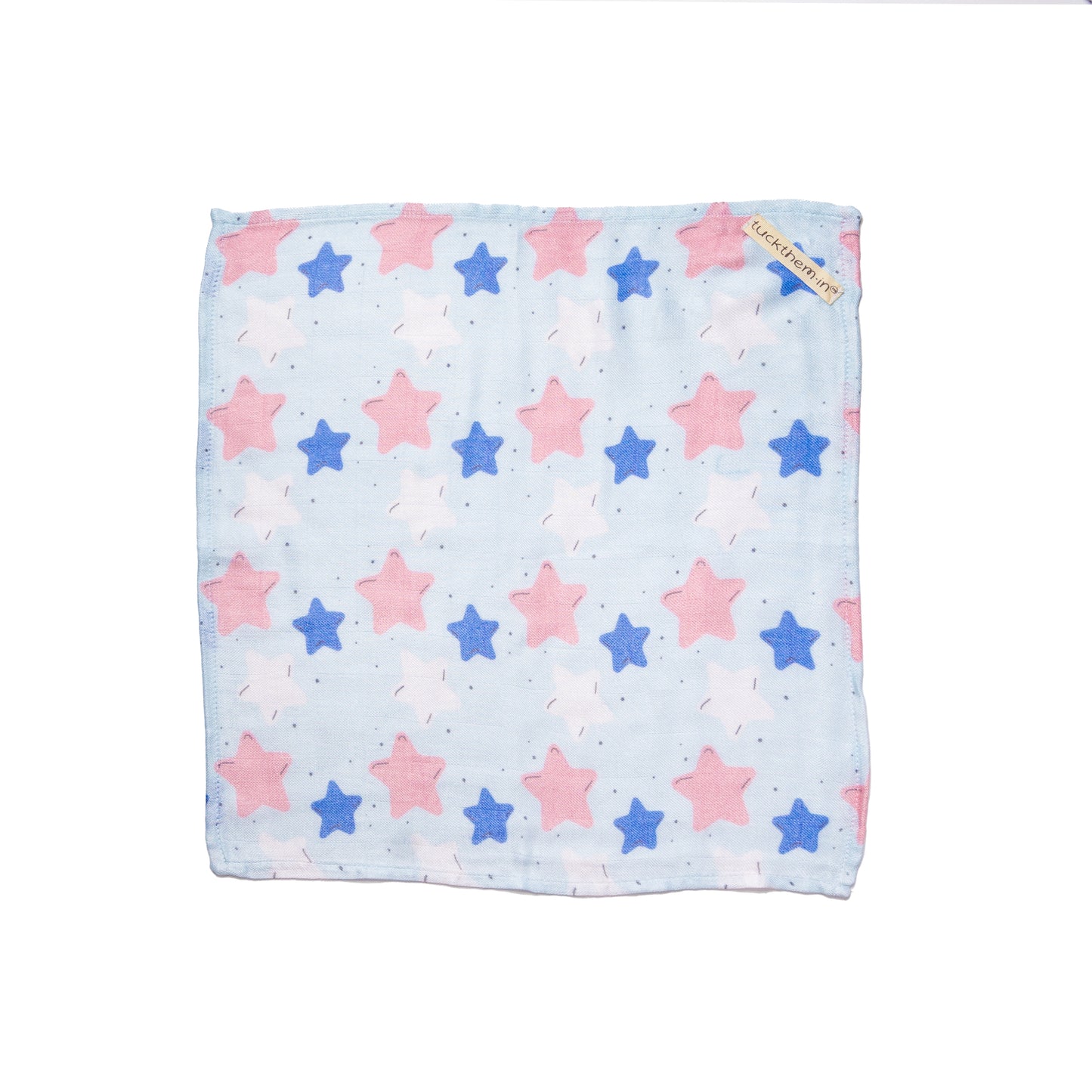 Set of 4 Bamboo Muslin Burp Cloths