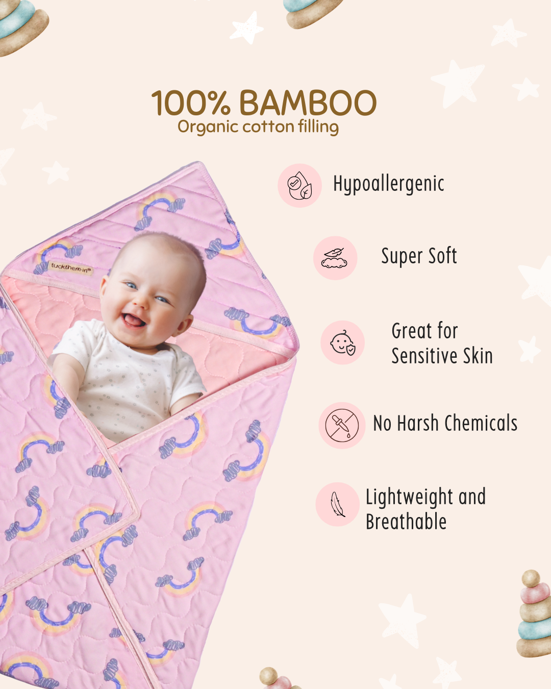 Rainbow Dreams Bamboo Wrapper