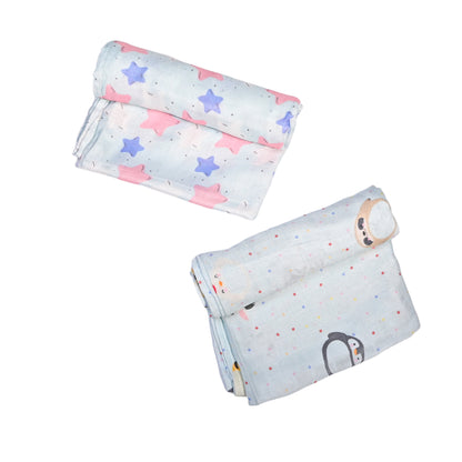 Set of 2 Bamboo Muslin Swaddle