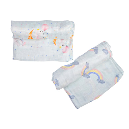 Set of 2 Bamboo Muslin Swaddle