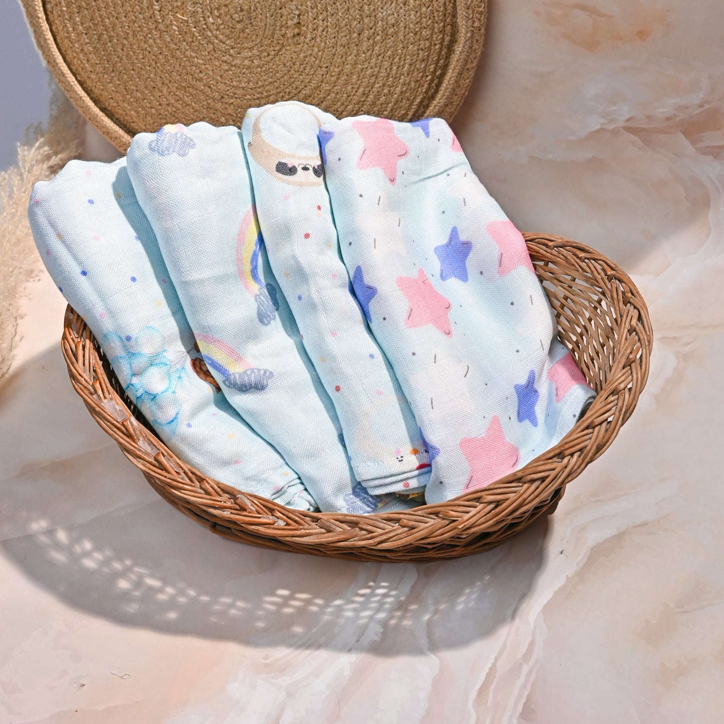 Set of 2 Bamboo Muslin Swaddle