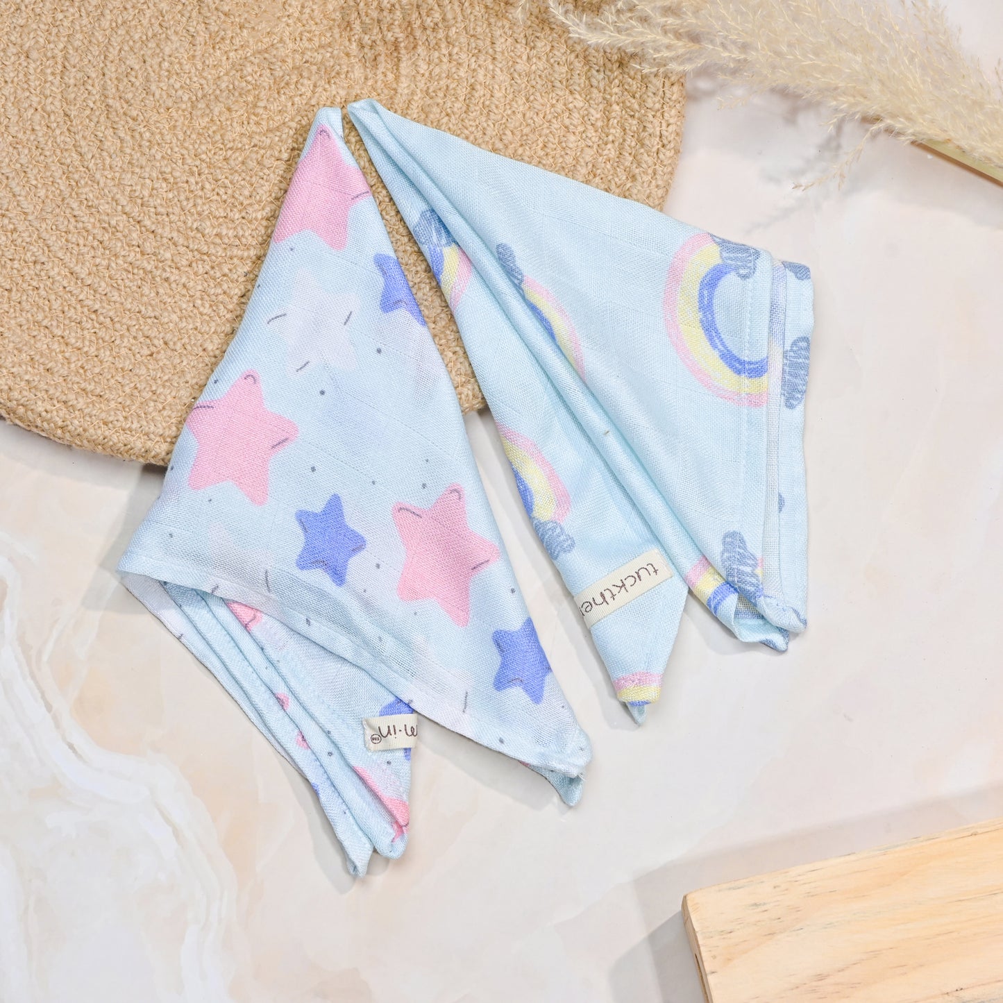 Set of 2 Bamboo Muslin Napkins