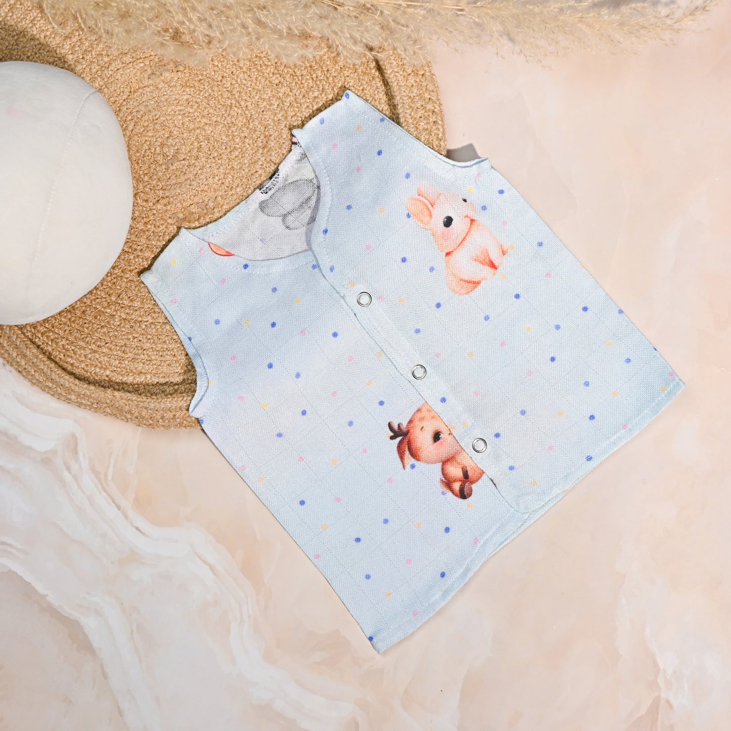 Set of 3 Bamboo Muslin Jhablas