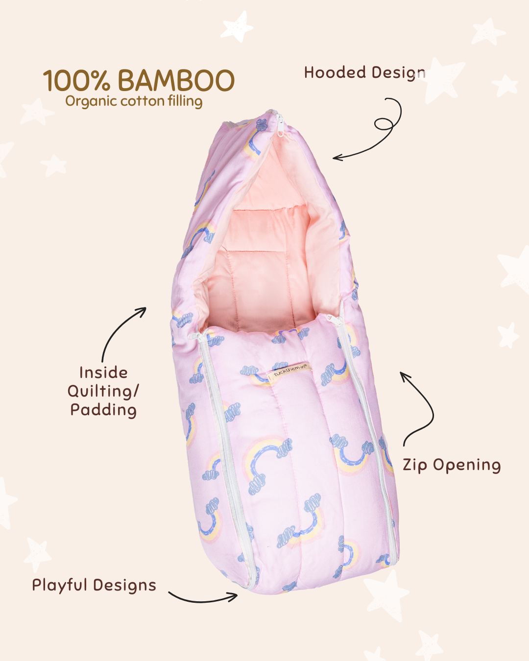 Rainbow Dreams Bamboo Hooded Wrappers