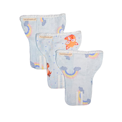 Set of 3 Bamboo Muslin Nappy