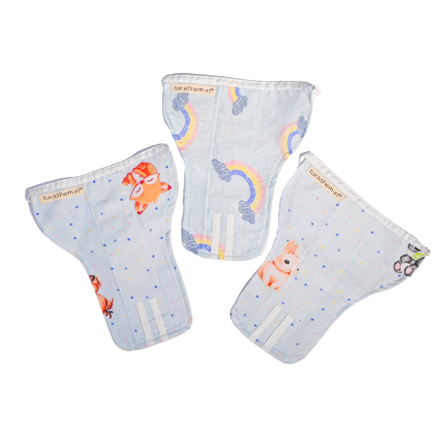 Set of 3 Bamboo Muslin Nappy