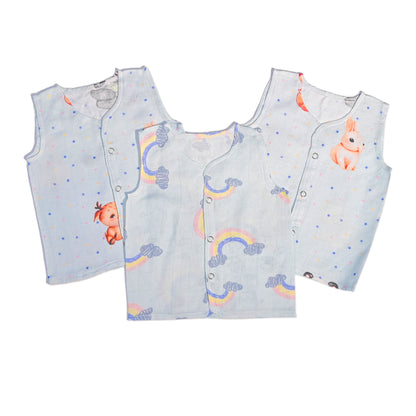 Set of 3 Bamboo Muslin Jhablas