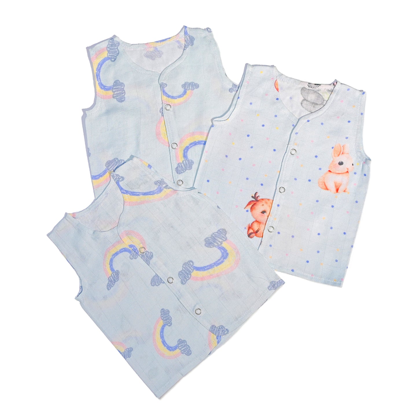 Set of 3 Bamboo Muslin Jhablas