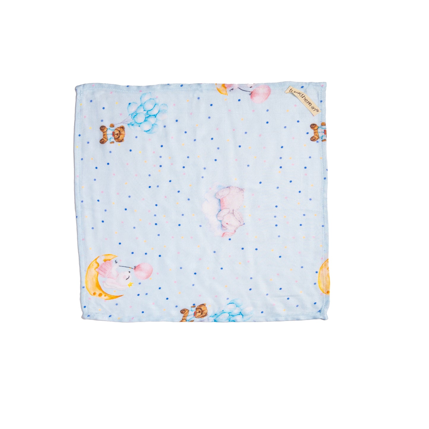 Set of 4 Bamboo Muslin Burp Cloths