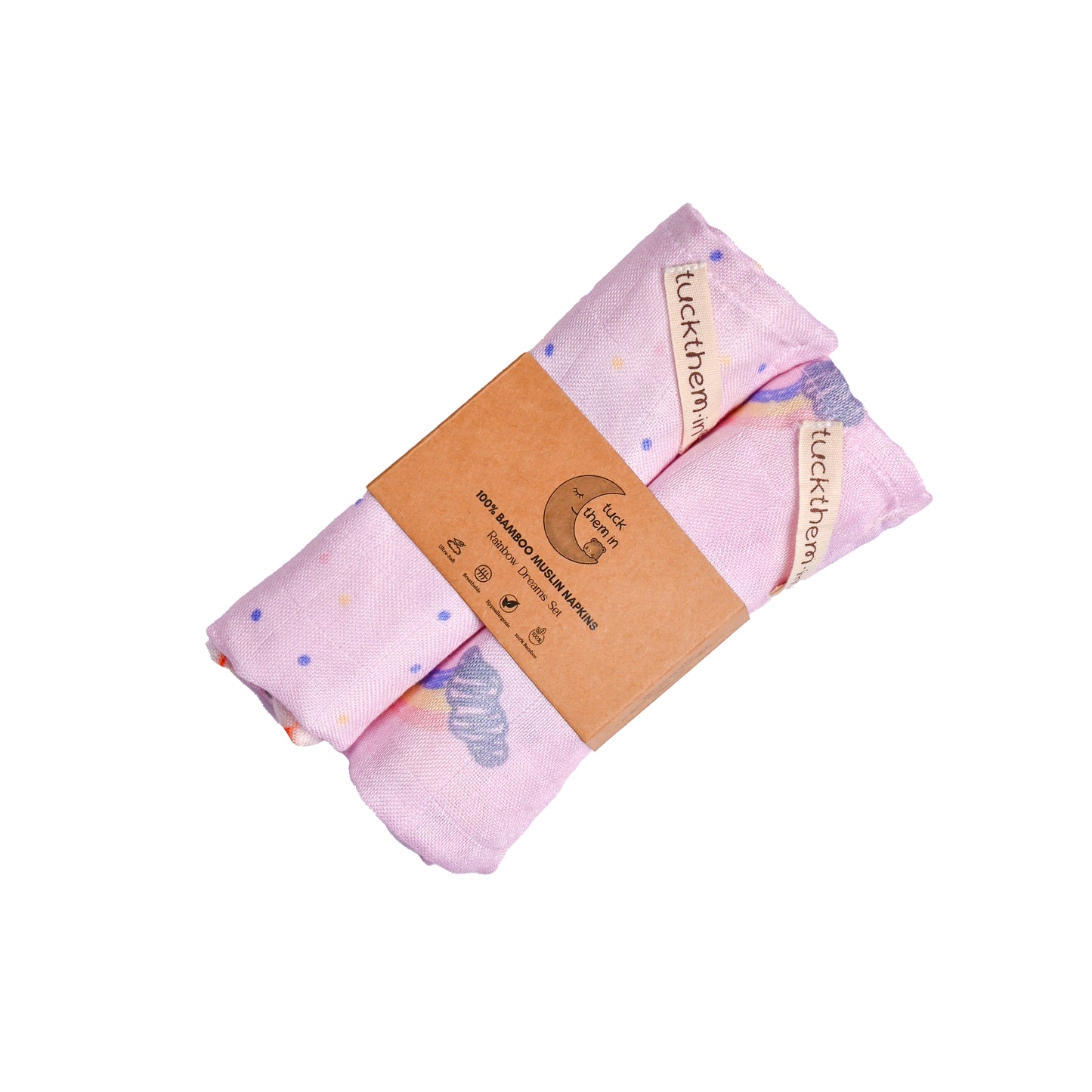 Set of 2 Bamboo Muslin Napkins