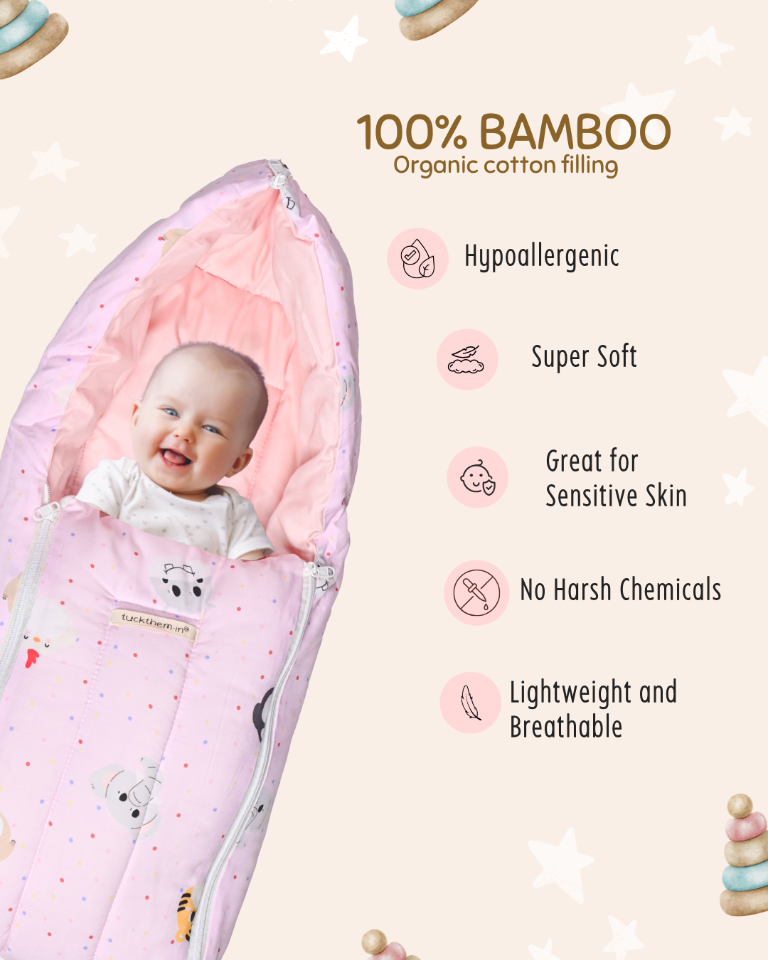 Bunny Friends Bamboo Hooded Wrappers